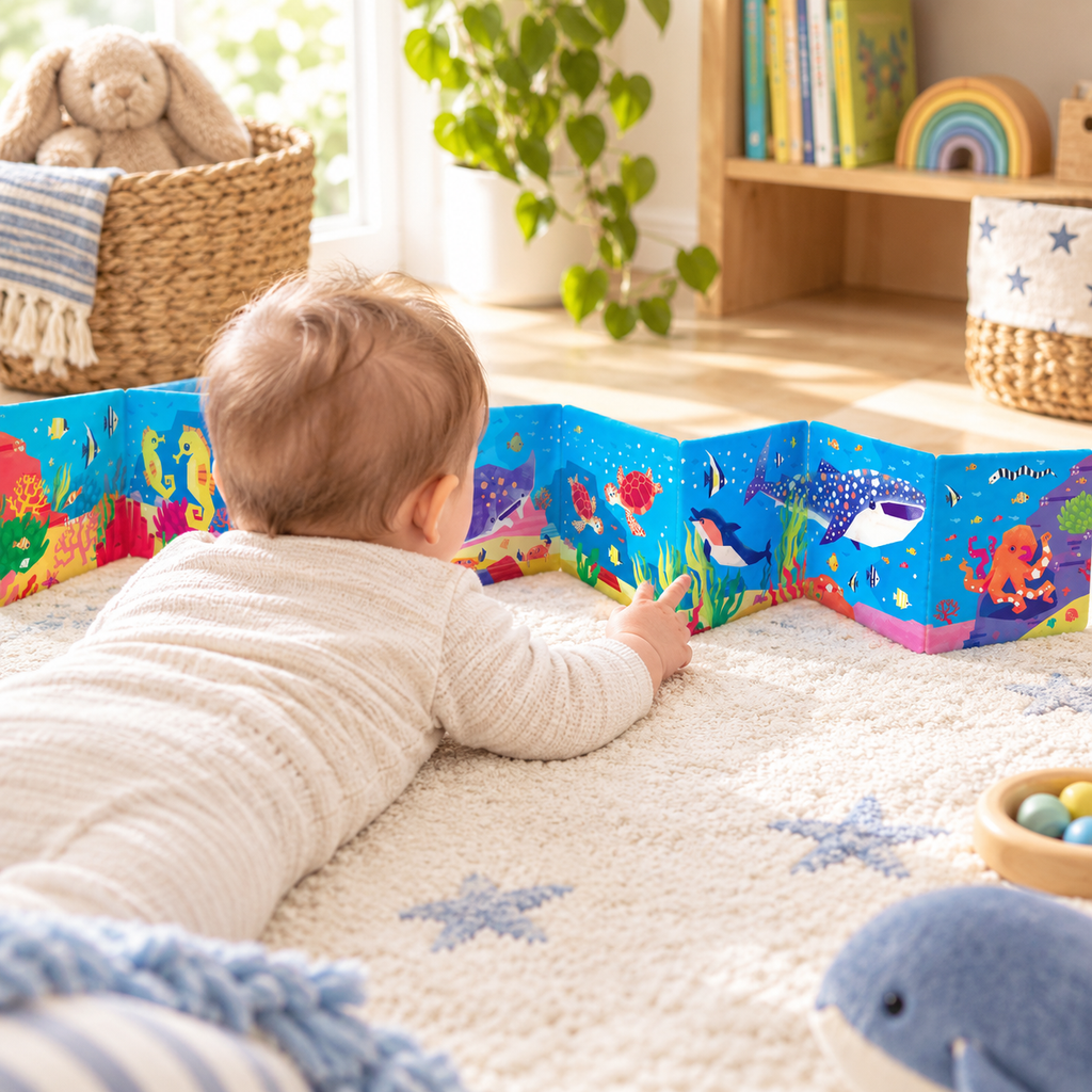 Tummy Time Concertina Book - Splash
